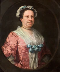 Porträt der Schwester des Künstlers, Anne Hogarth (1701-1771) oder, Dame in Rosataffeta